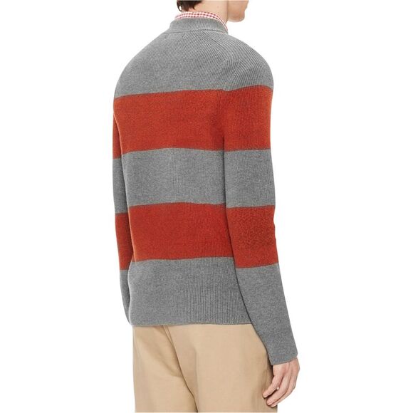Calvin Klein Mens Striped Pullover Sweater, Grey, NWT - Picture 2 of 2